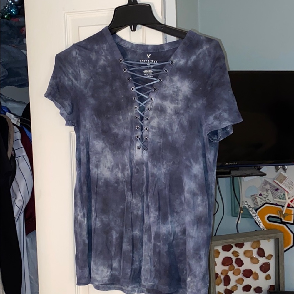 Blue Tye Dye Short Sleeve